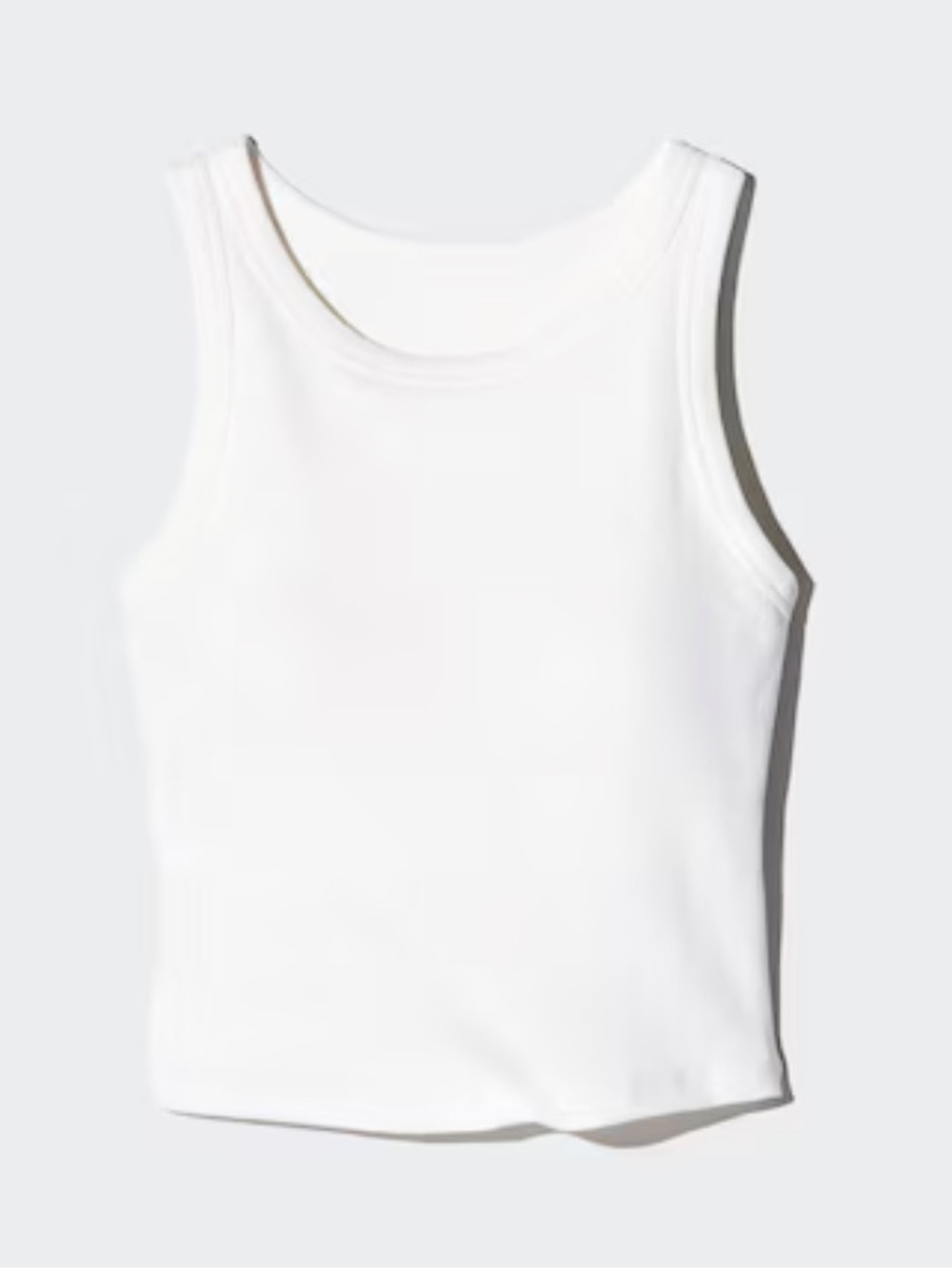Uniqlo Ribbed Cropped Bra Top | 2025 Version Size Large White